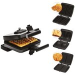 FRIFRI Croque-gaufre gaufrette 3 plaques 1200w noir - FRI022824512BLP
