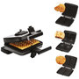Voir la diapositive 1 : FRIFRI Croque-gaufre gaufrette 3 plaques 1200w noir - FRI022824512BLP