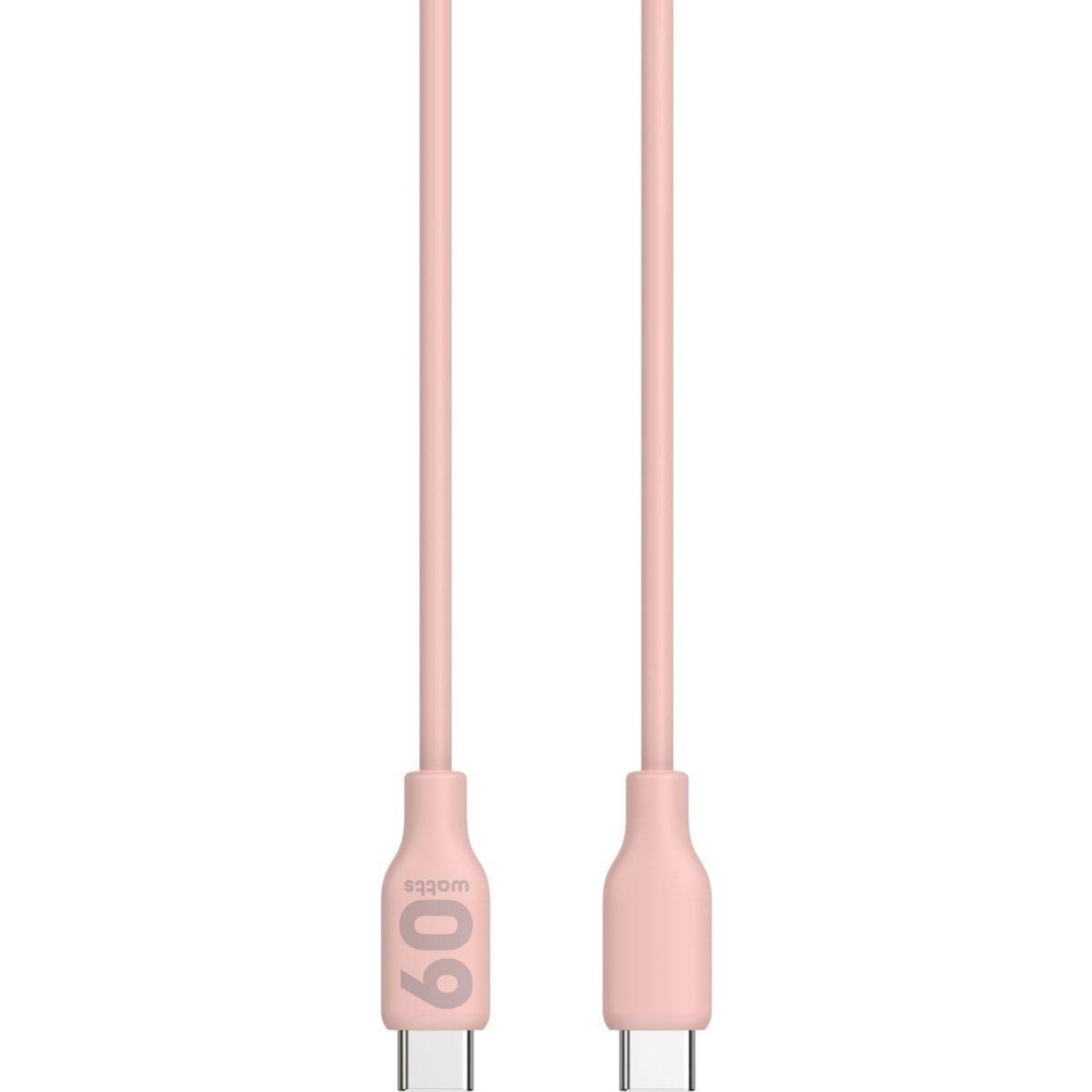 Voir la diapositive 3 : ESSENTIEL B Câble usb c vers usb-c 1m rose métallisé