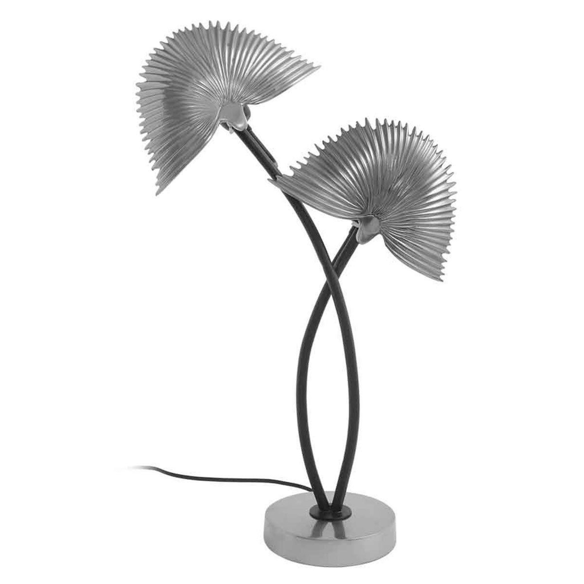 Paris Prix Lampe à Poser 2 Têtes Design  Sue  60cm Argent