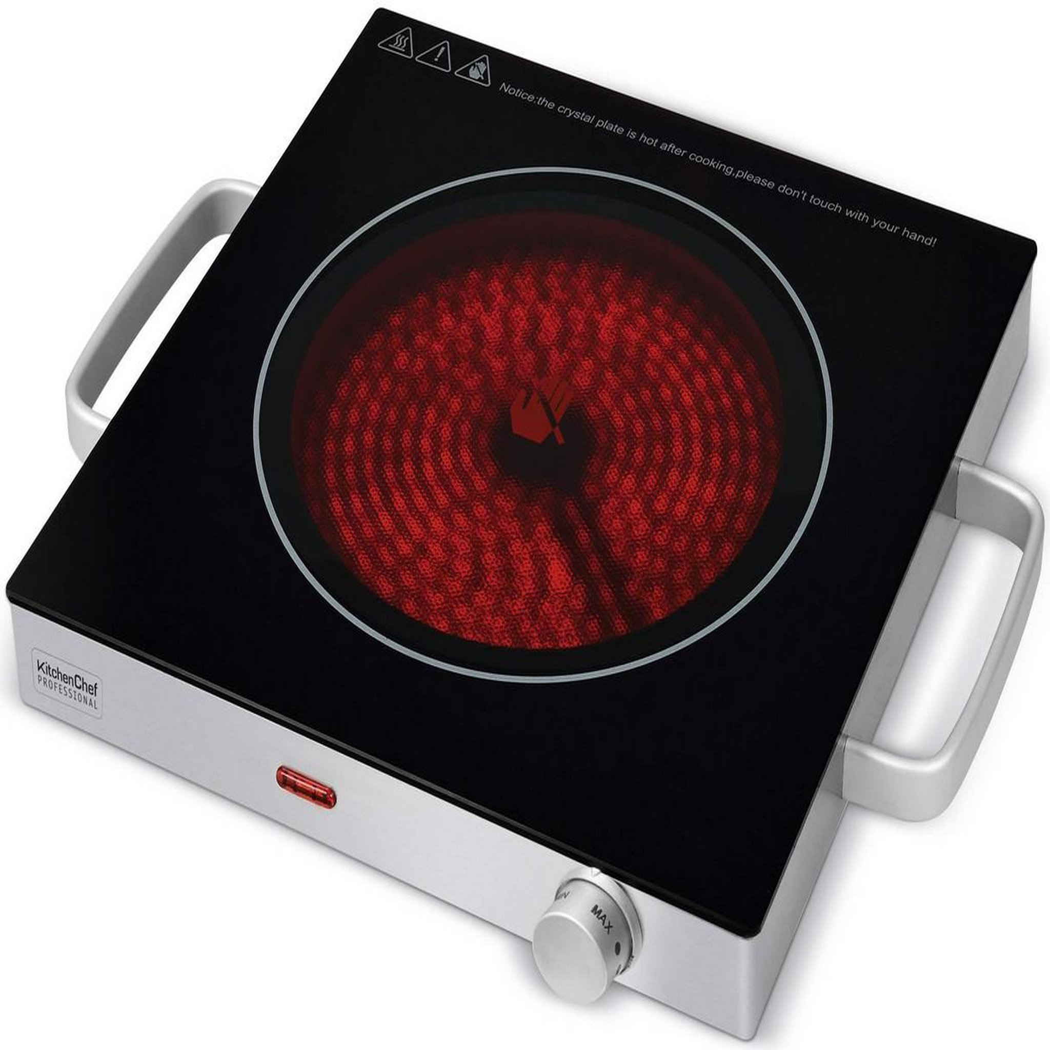 Kitchen chef Réchaud vitrocéramique 2000w inox - KCPPV2000