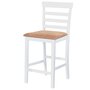 Voir la diapositive 3 : VIDAXL Set table et 4 chaises de bar en bois coloris blanc