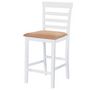 Voir la diapositive 3 : VIDAXL Set table et 4 chaises de bar en bois coloris blanc