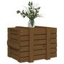 Voir la diapositive 4 : VIDAXL Boîte de rangement Marron miel 58x40,5x42 cm Bois massif pin