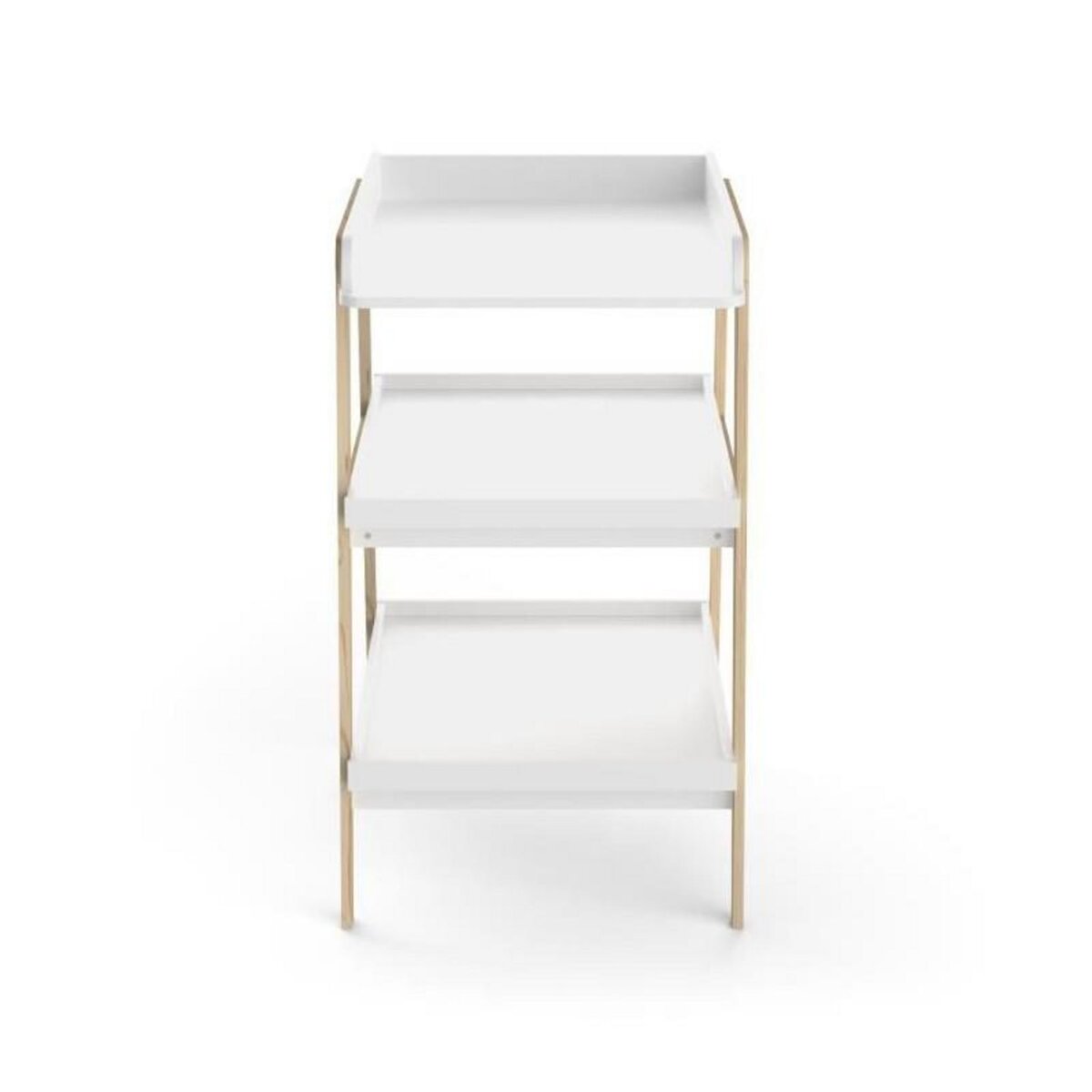 Demeyere Table a langer TSUGA - Bois massif et MDF - L.58 x P.71,1 x H.101,2 cm - Pour matelas 50x70 cm - Blanc mat