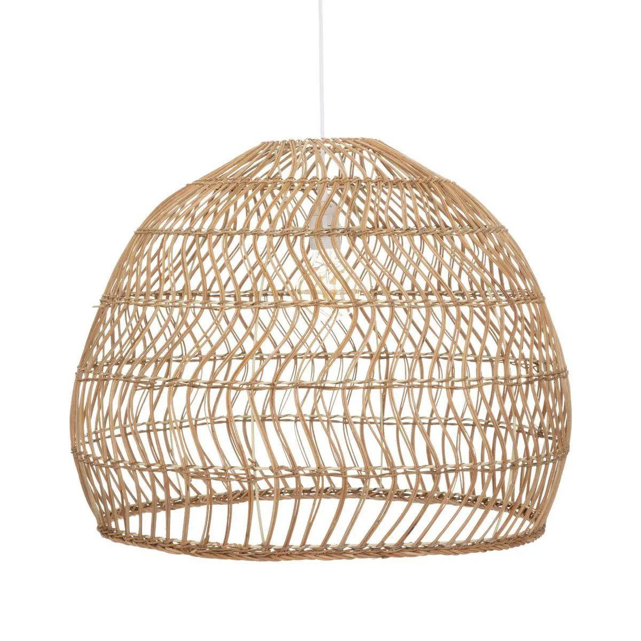 ATMOSPHERA Lampe suspension en rotin  joy  58cm beige