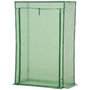 Voir la diapositive 5 : OUTSUNNY Serre de jardin serre à tomates porte zippée déroulante - 1x0,5x1,5m - acier PVC vert