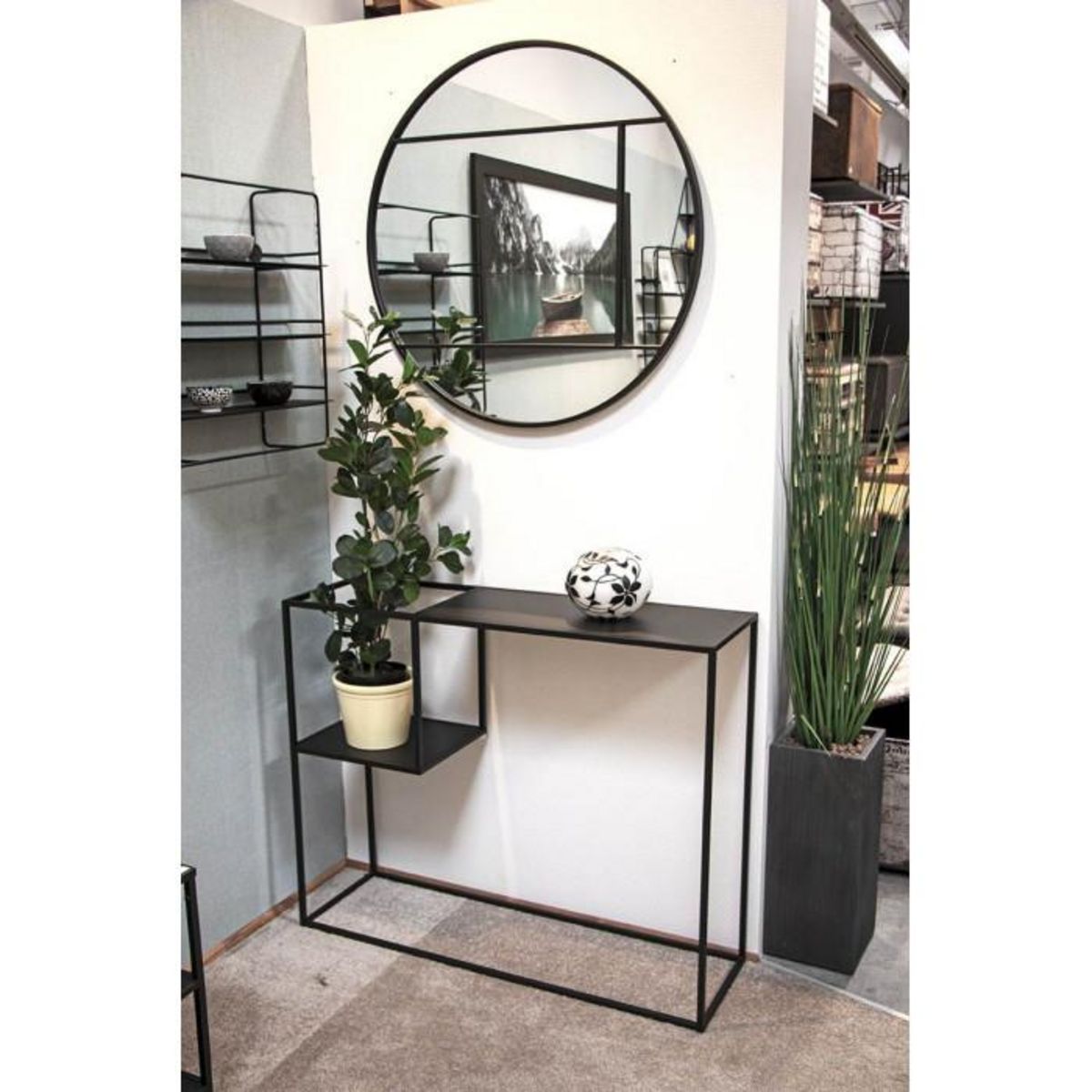 Paris Prix Console Design en Métal  Soraya  100cm Noir