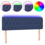 Voir la diapositive 2 : VIDAXL Tete de lit a LED Bleu 160x7x78/88 cm Tissu