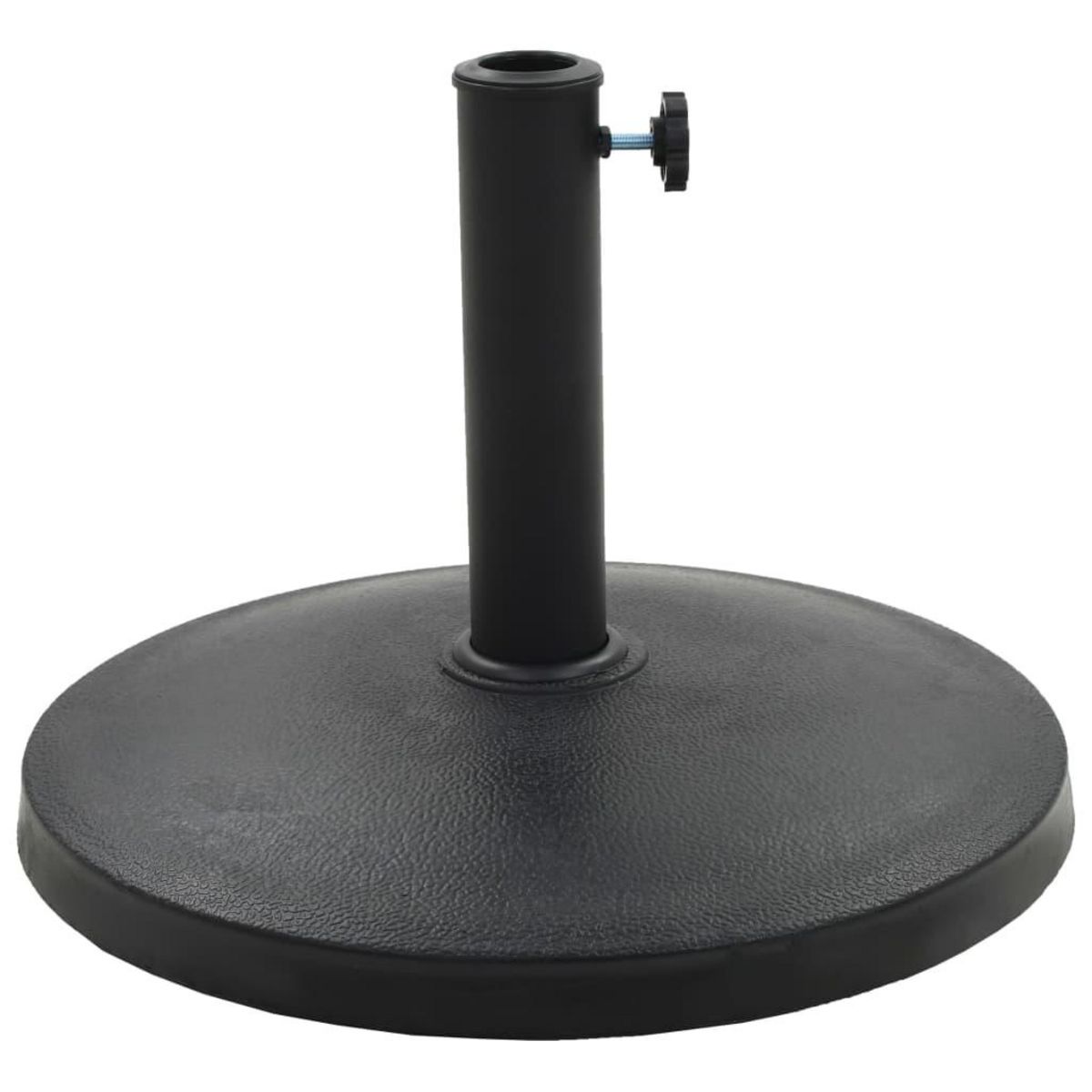 VIDAXL Socle rond de parasol Polyresine 10 kg Noir