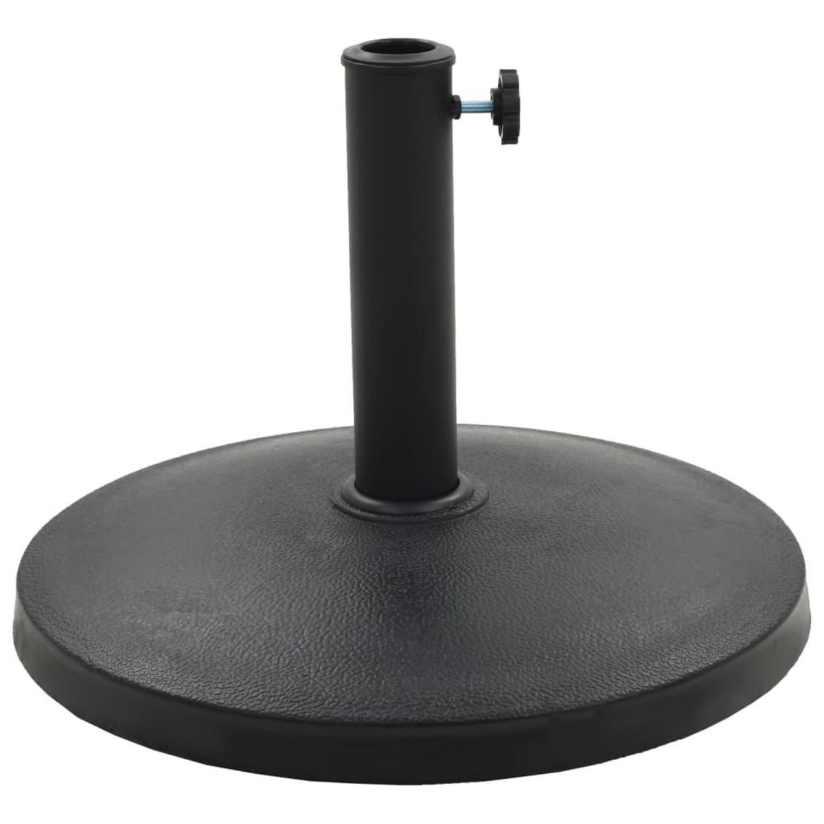 VIDAXL Socle rond de parasol Polyresine 10 kg Noir