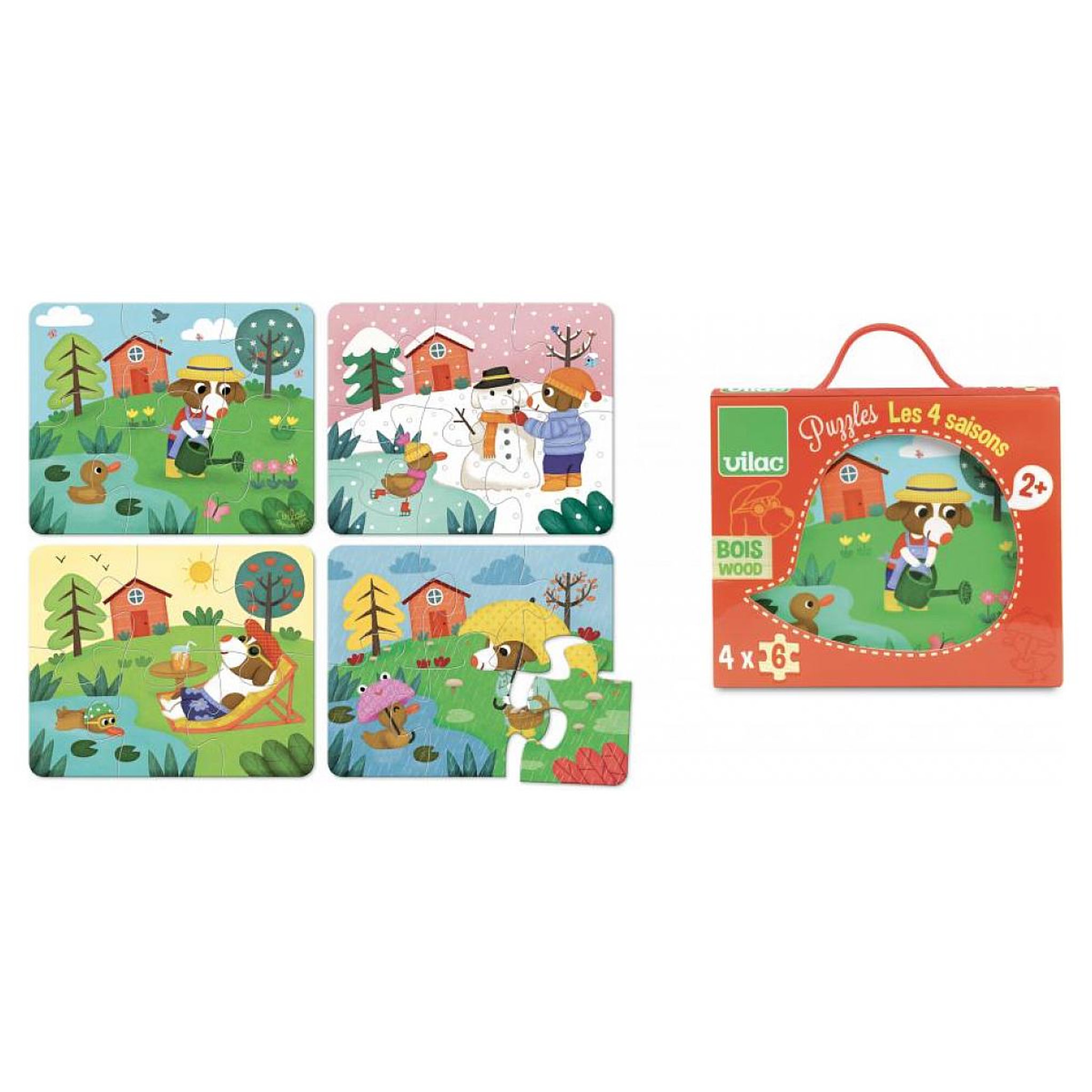 Voir la diapositive 4 : Vilac Puzzles les 4 saisons - coffret bois