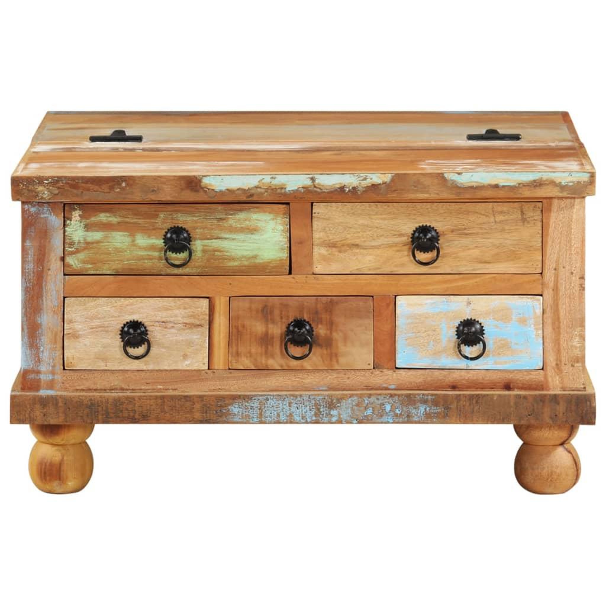 Voir la diapositive 2 : VIDAXL Table basse Bois de recuperation 70 x 70 x 38 cm