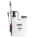 VITO Pulvérisateur de Jardin 12L Produits Corrosifs, Alcalins Régulateur de pression - 4 Buses VITO