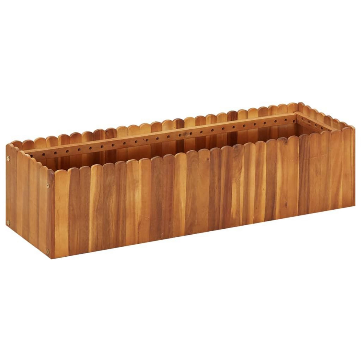 VIDAXL Lit sureleve de jardin 100x30x25 cm Bois massif d'acacia