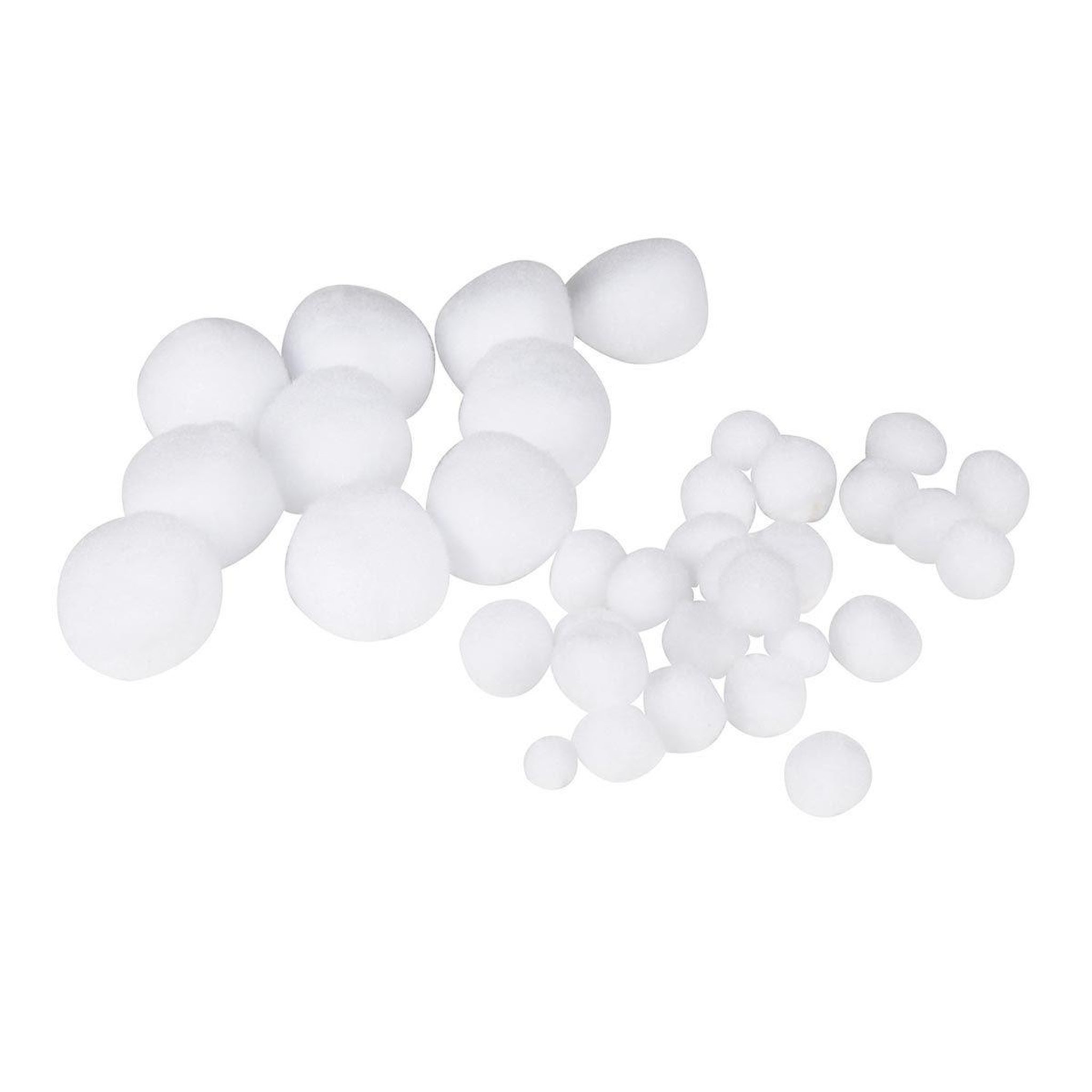 HOMEA Lot de Pompons Ronds  Créatif  Blanc