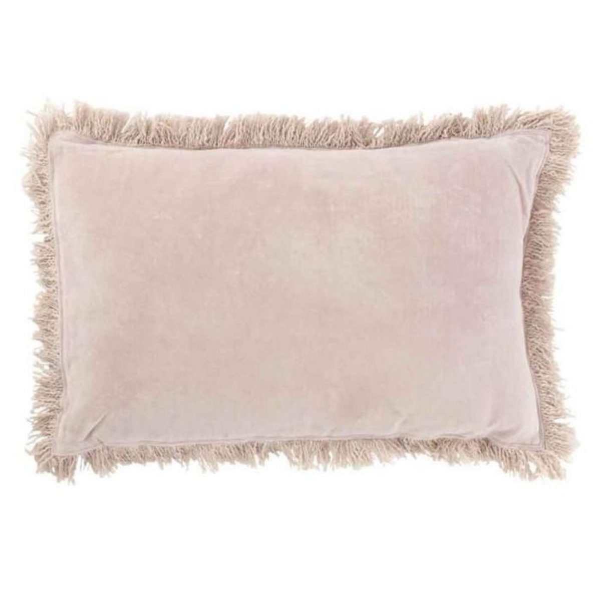 Paris Prix Coussin Déco  Franges Velours  35x55cm Rose