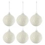 Voir la diapositive 1 : Paris Prix Lot de 6 Boules de Noël  Givre Brillant  8cm Blanc