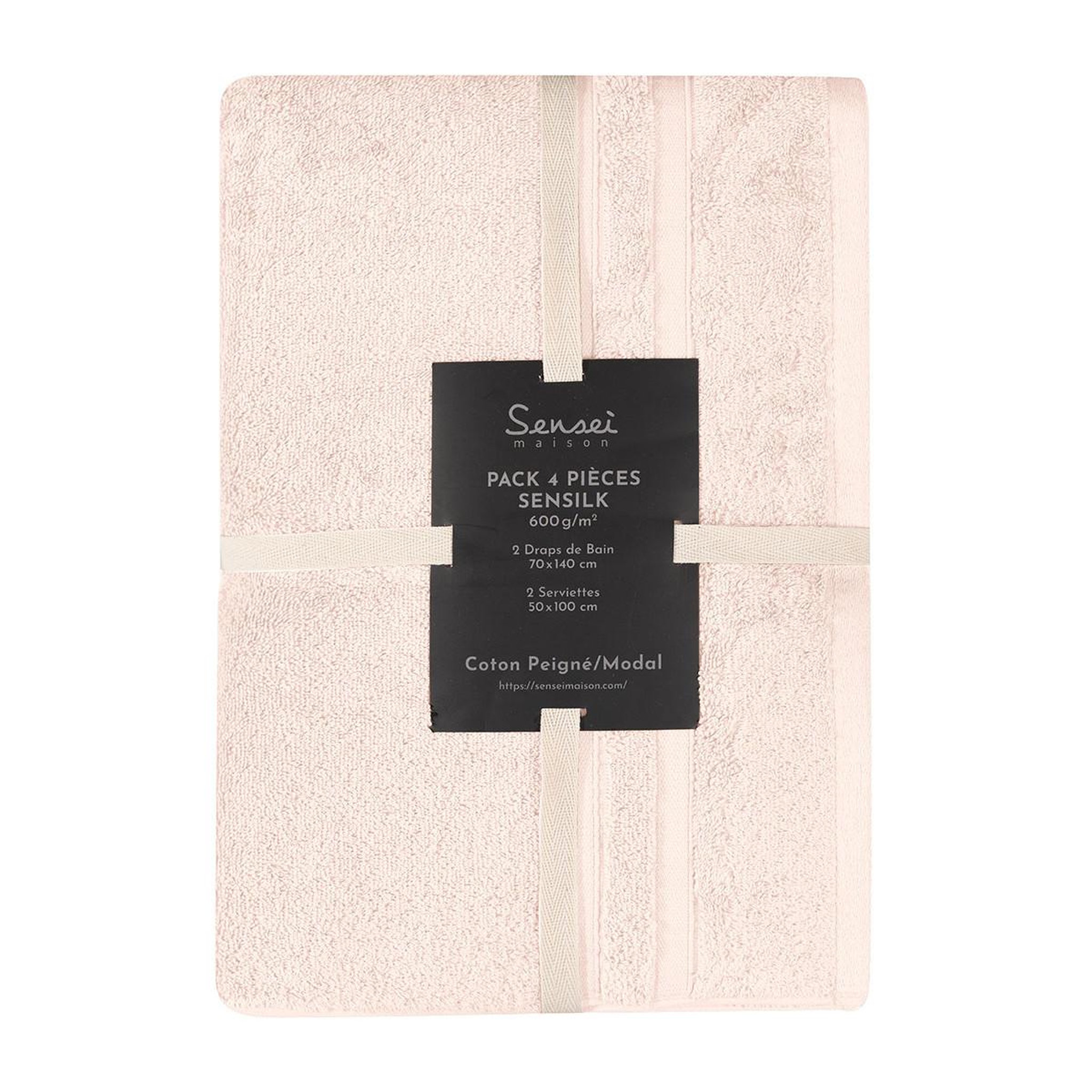 Voir la diapositive 6 : Sensei Maison Ensemble de bain 4 pièces 600 g/m² SENSILK
