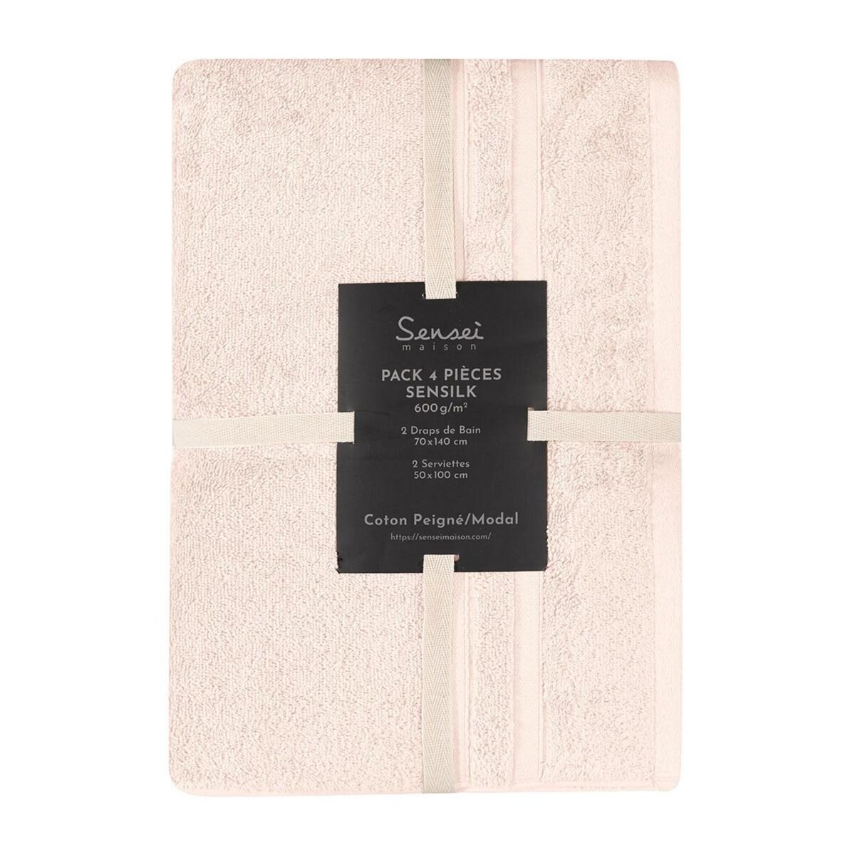 Sensei Maison Ensemble de bain 4 pièces 600 g/m² SENSILK