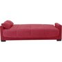 Voir la diapositive 4 : MARKET24 Clic clac 3 places MEGAN 14 - Tissu Soro rouge - Avec accoudoirs - Couchage 130x190 cm - L223 x P96 x H103 cm