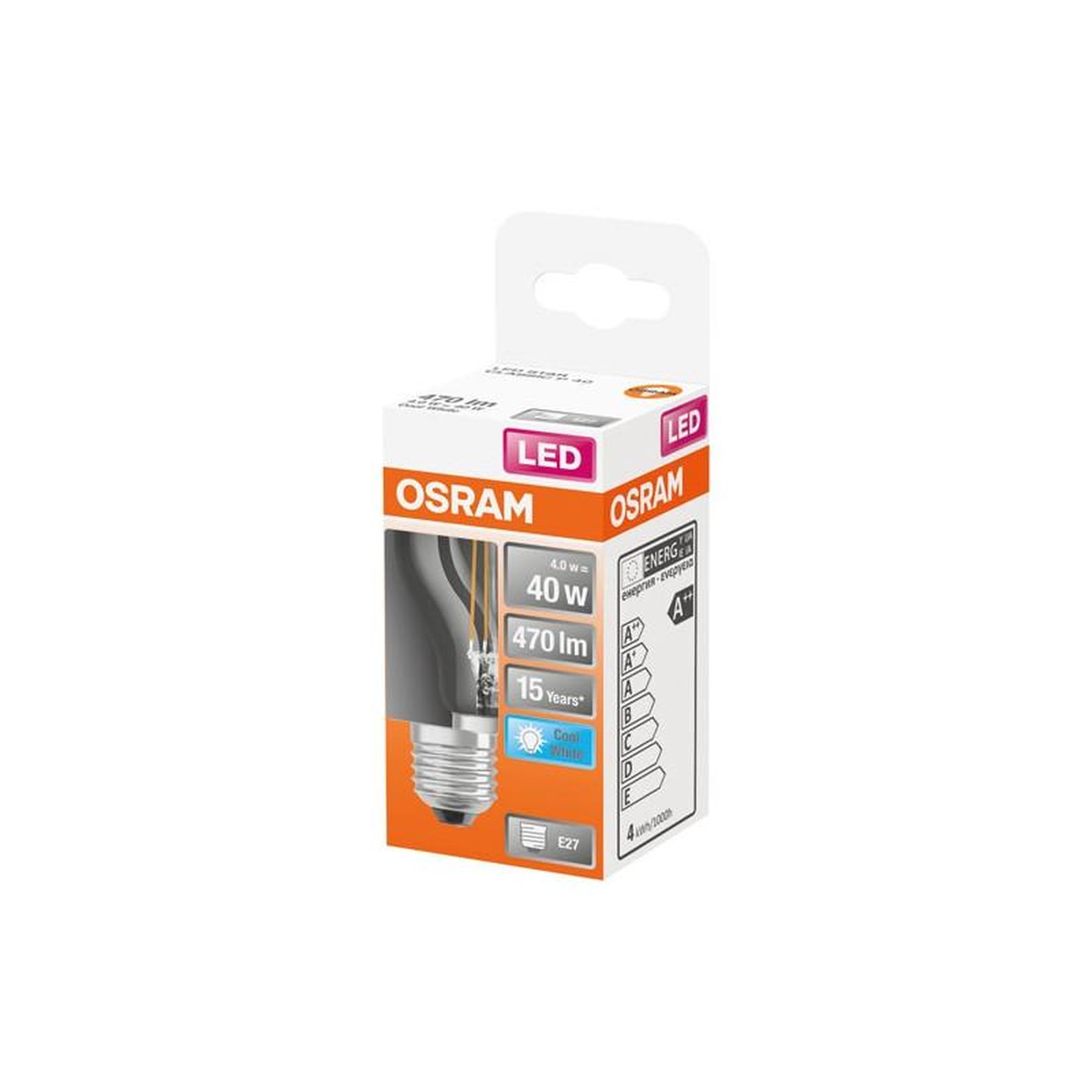 Osram LED SPH CLAIR FILA.4W E27 FRD BTE OSRAM - 4058075435148