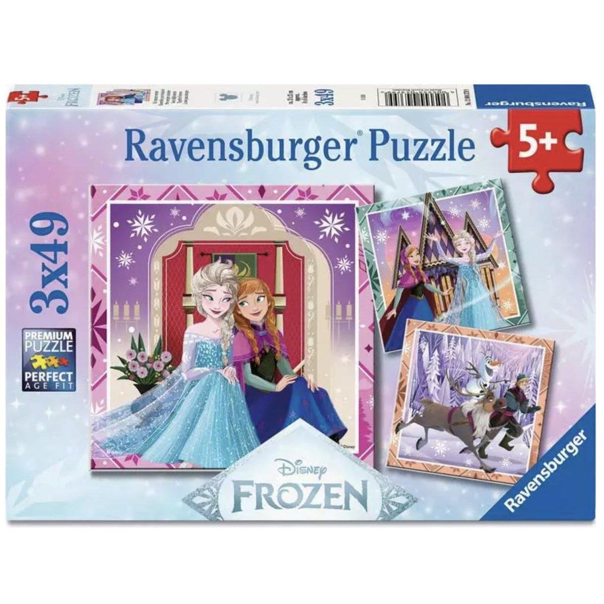 RAVENSBURGER Puzzles enfants 3x49 pieces - disney la reine des neiges - ensemble pour toujours