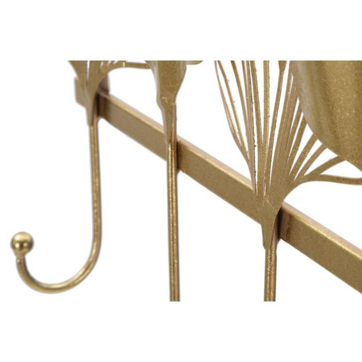 Paris Prix Patère Murale Design 5 Crochets  Leaves  49cm Or