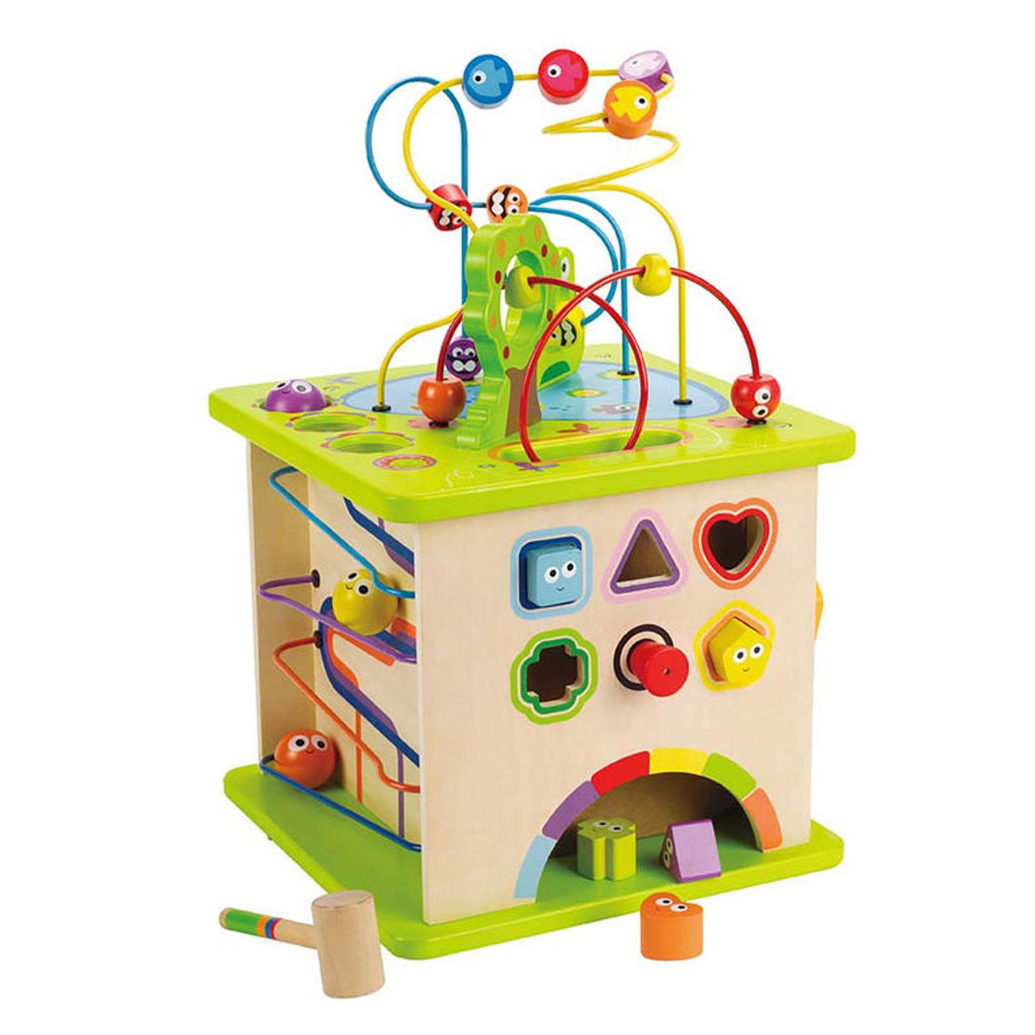 Voir la diapositive 5 : Hape Cube d'activités Hape en bois multicolore