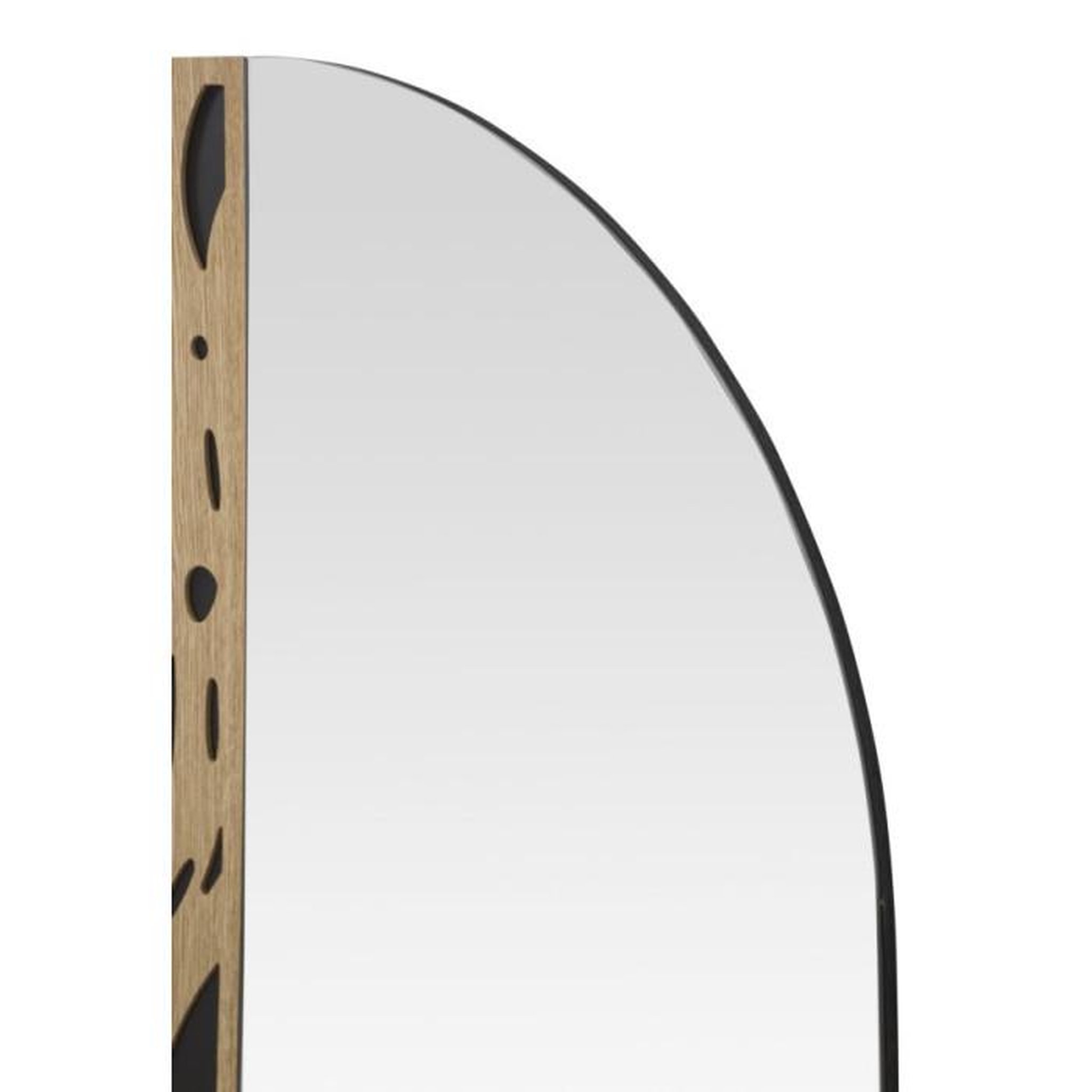 Voir la diapositive 4 : Paris Prix Miroir Mural Déco  Terry  90cm Naturel & Noir