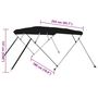 Voir la diapositive 6 : VIDAXL Auvent bimini a 4 arceaux noir 243x180x137 cm