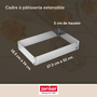 Voir la diapositive 4 : ZENKER Ensemble de 2 Cadres à gâteau réglable 27 à 52 cm Zenker Smart Pastry