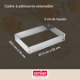 Voir la diapositive 4 : ZENKER Ensemble de 2 Cadres à gâteau réglable 27 à 52 cm Zenker Smart Pastry