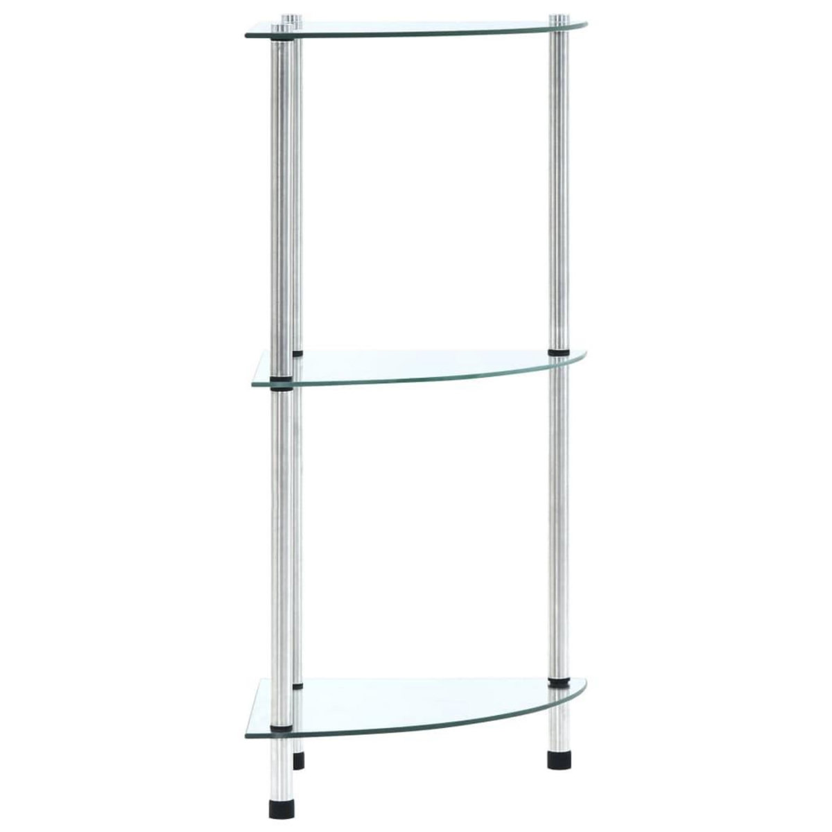 VIDAXL Etagere 3 niveaux Transparent 30x30x67 cm Verre trempe