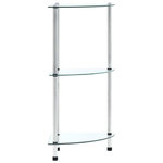 VIDAXL Etagere 3 niveaux Transparent 30x30x67 cm Verre trempe