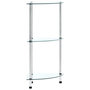 Voir la diapositive 1 : VIDAXL Etagere 3 niveaux Transparent 30x30x67 cm Verre trempe