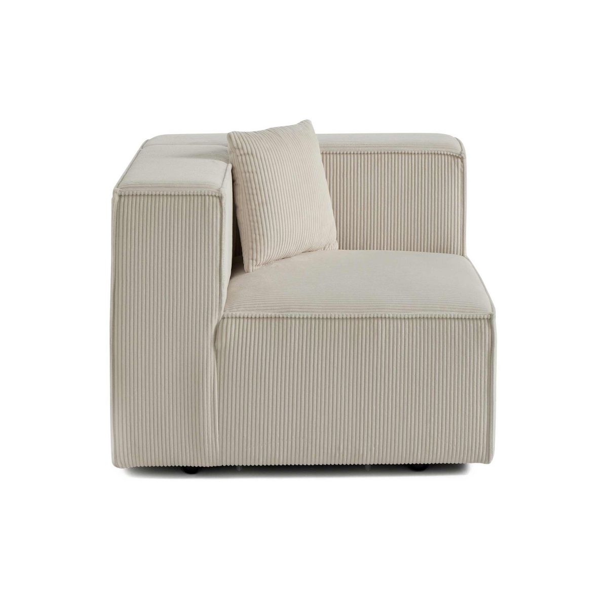 LISA DESIGN Arty - module d'assise droit - en velours côtelé