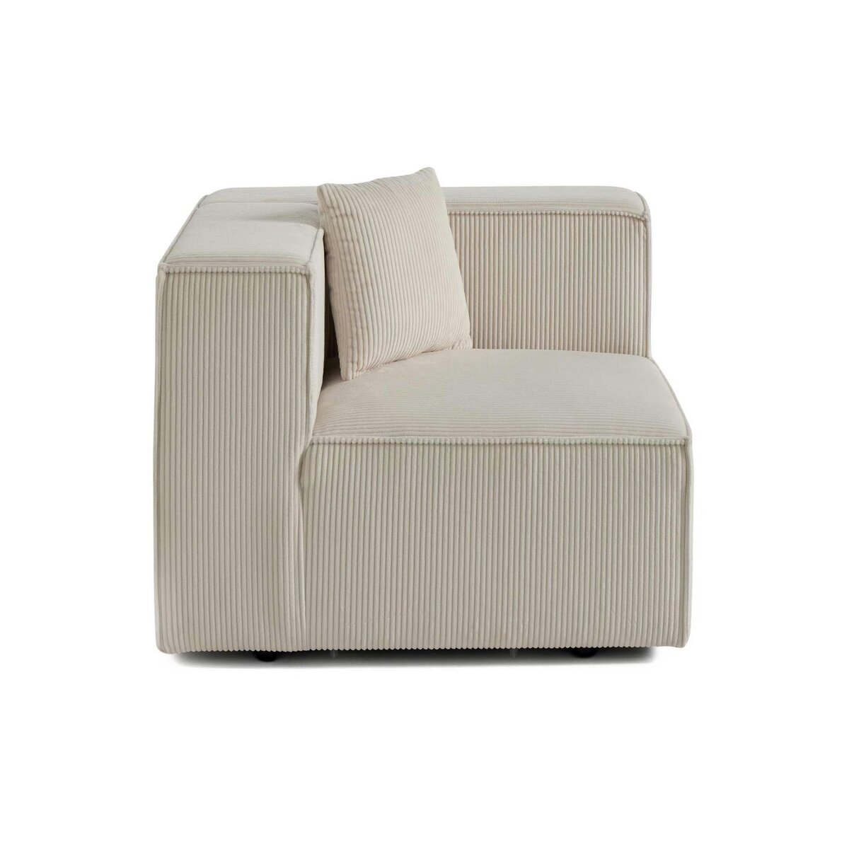 LISA DESIGN Arty - module d'assise droit - en velours côtelé