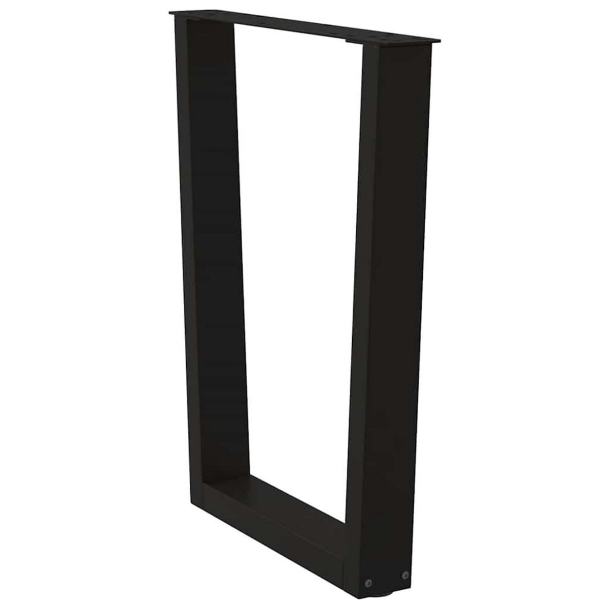 VIDAXL Pieds de table a manger forme de V 2 pcs noir 60x(72-73,3) cm