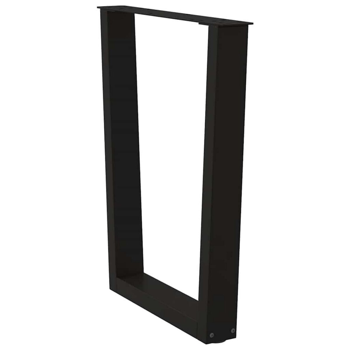 VIDAXL Pieds de table a manger forme de V 2 pcs noir 60x(72-73,3) cm