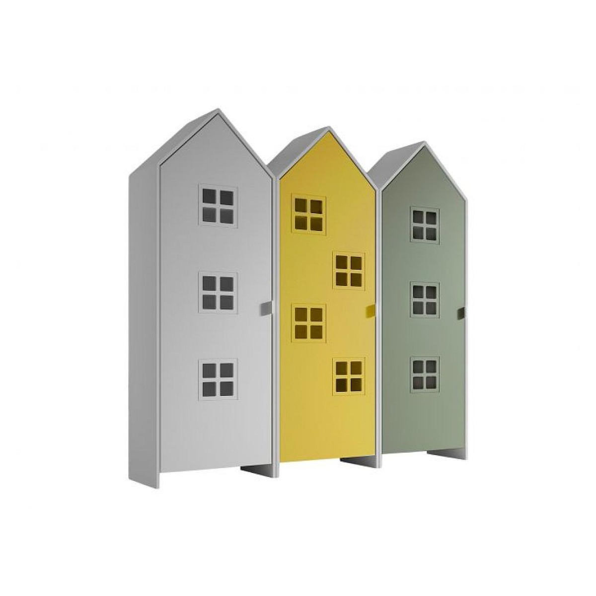 Vipack Combinaison D'armoires 3 Pc Casami Bruges blanc jaune vert