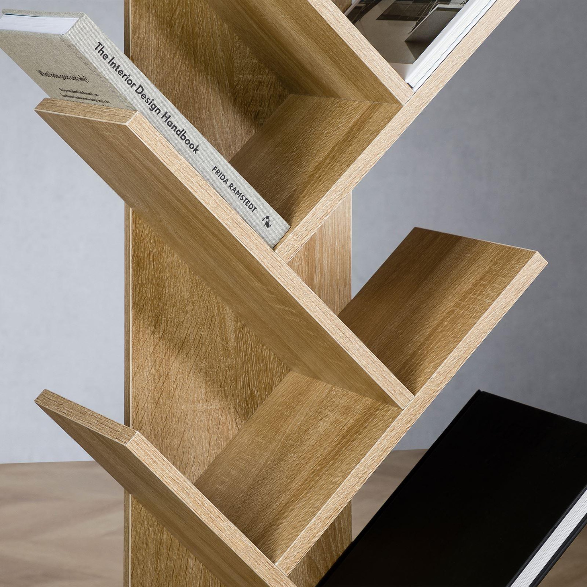 Voir la diapositive 5 : IDIMEX Étagère JULES en forme d'arbre, en bois