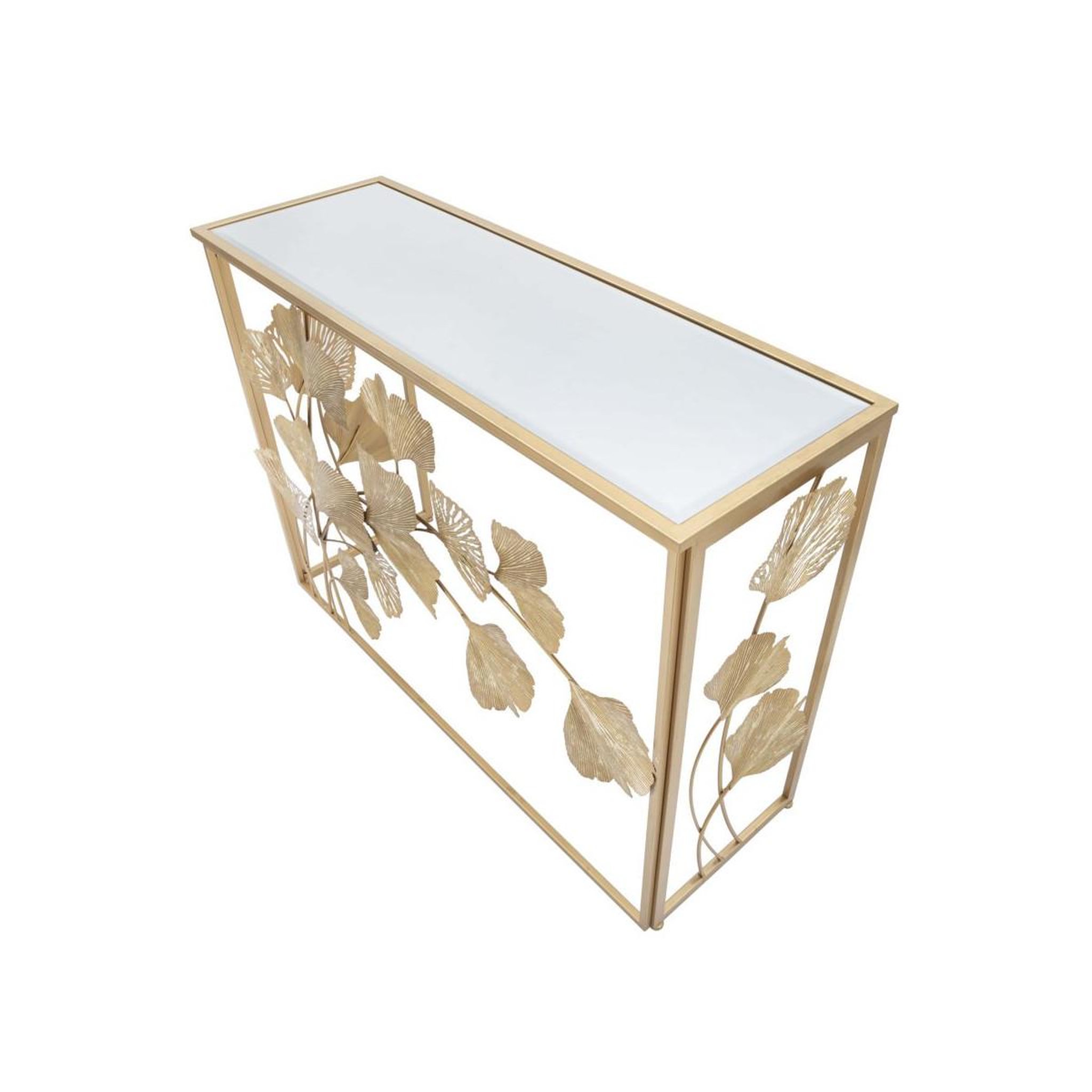 Voir la diapositive 4 : Paris Prix Console design en métal  leaf  108cm or