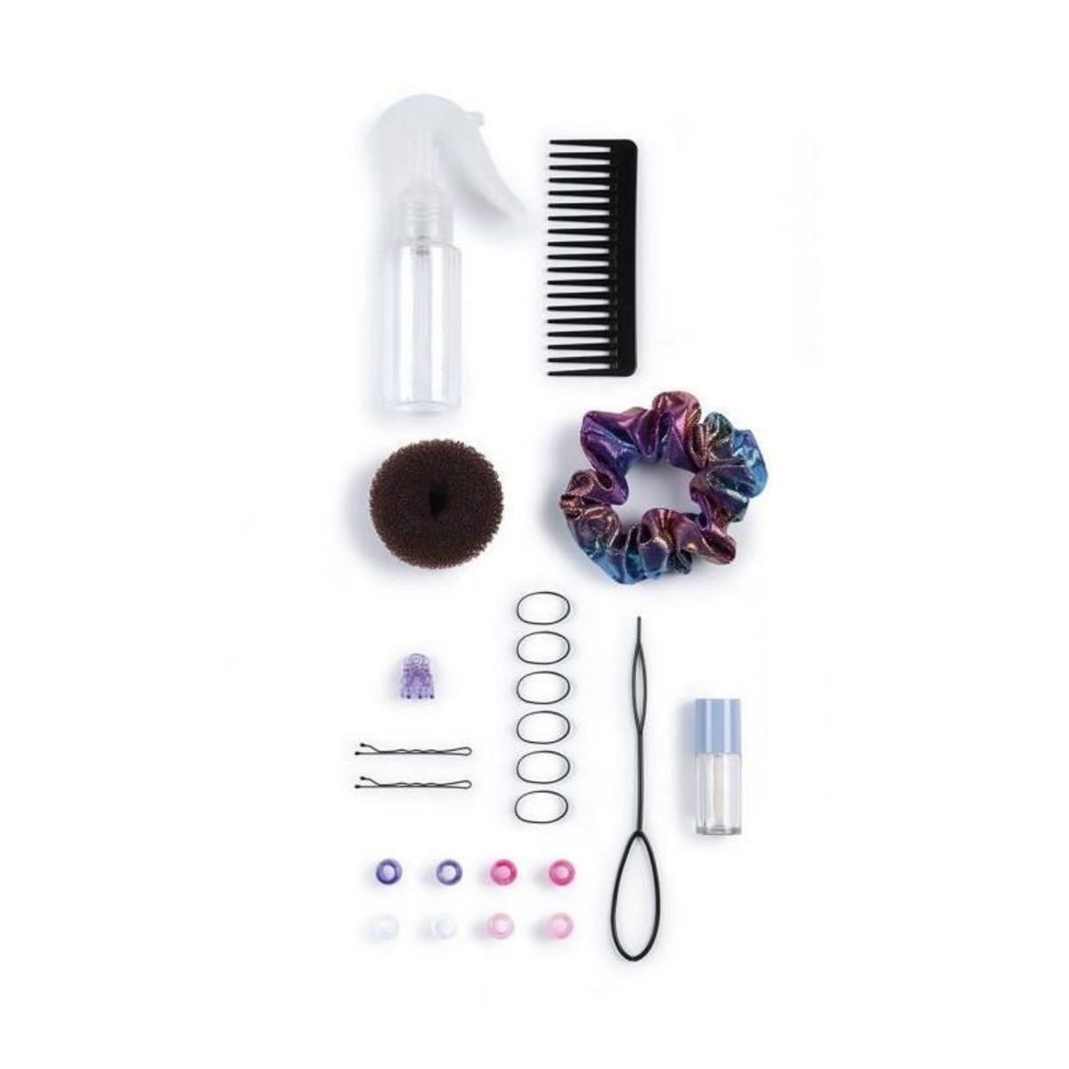 SMOBY Smoby - Tete a coiffer cheveux afro - Facile a coiffer - 23 accessoires réalistes - Levres thermosensibles - Trappe de rangemen