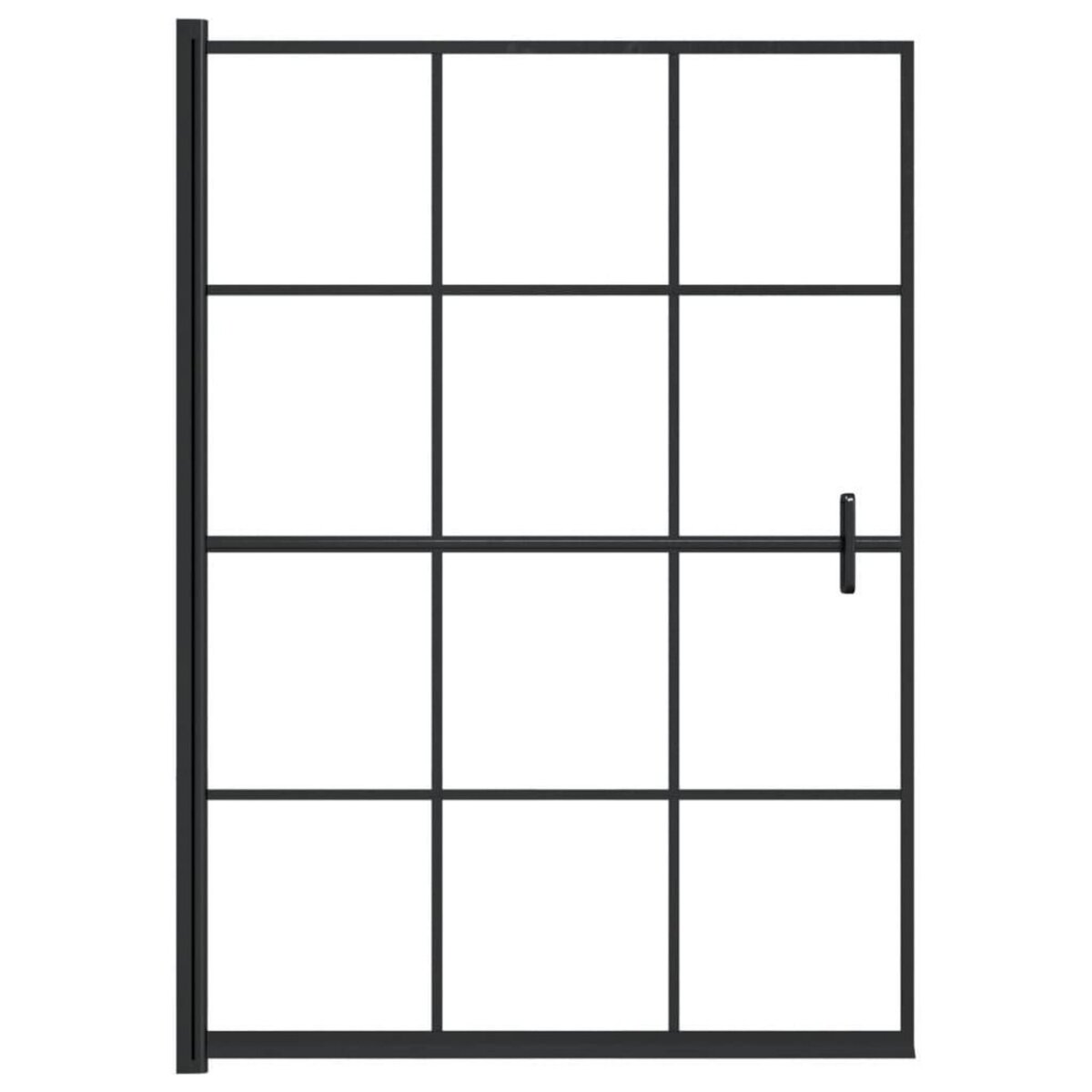 VIDAXL Cabine de douche ESG 100x140 cm Noir