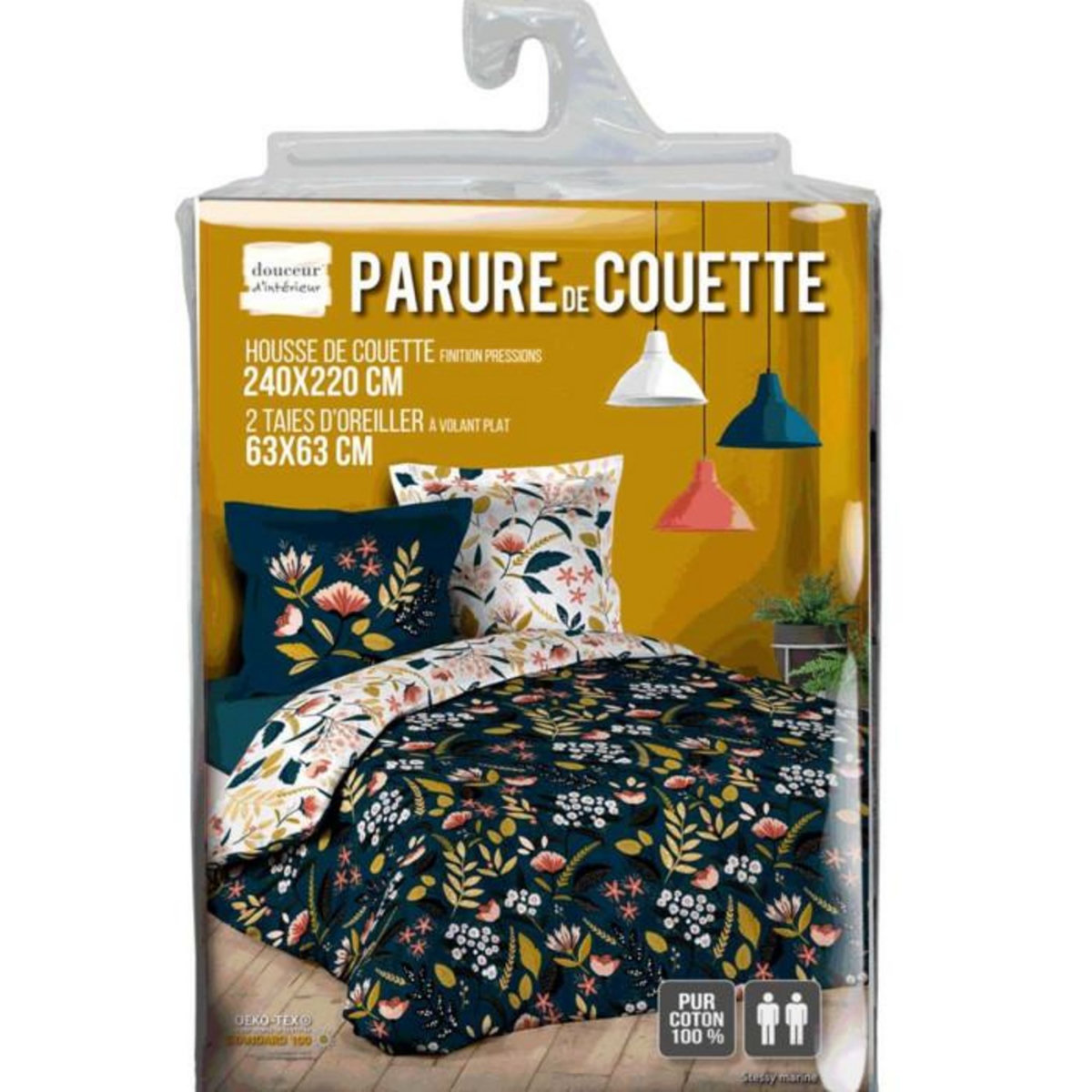 Paris Prix Parure de Lit 3 Pièces  Stessy  240x220cm Marine