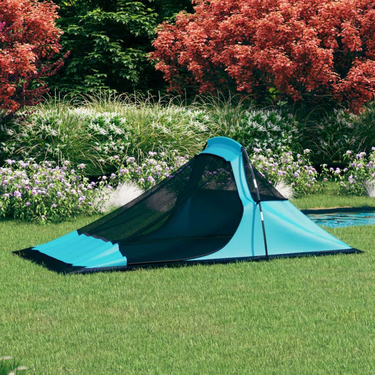 VIDAXL Tente de camping 317x240x100 cm Bleu