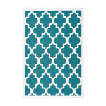 Paris Prix Tapis Vintage à Poils Courts  Manolya  Turquoise. Coloris disponibles : Bleu