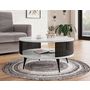 Voir la diapositive 3 : BEST MOBILIER Forini - table basse ronde - effet marbre blanc - 75 cm