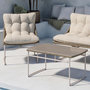 Voir la diapositive 6 : Paris Prix Salon de Jardin en Rotin 4 Places  Tina  118cm Beige